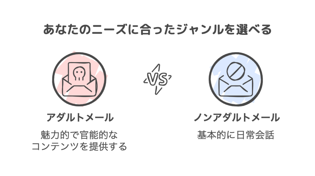 あなたのニーズに合ったジャンルを選べる