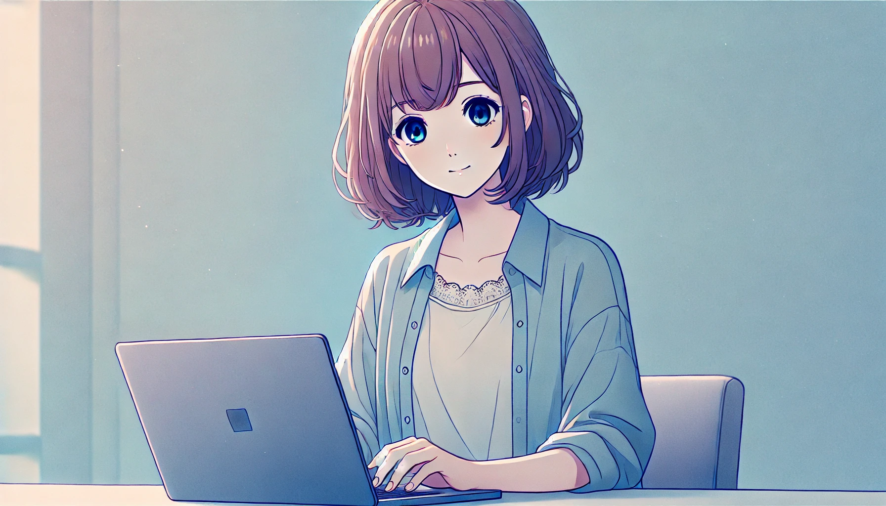 ネットサーフィンをしている女性