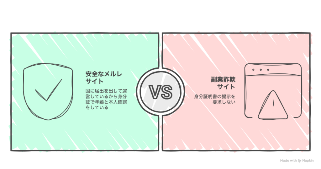 副業詐欺サイトとの比較