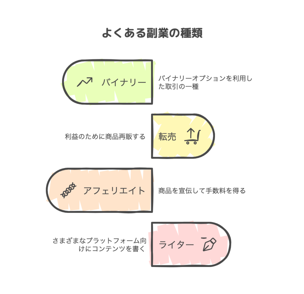 よくある副業の種類