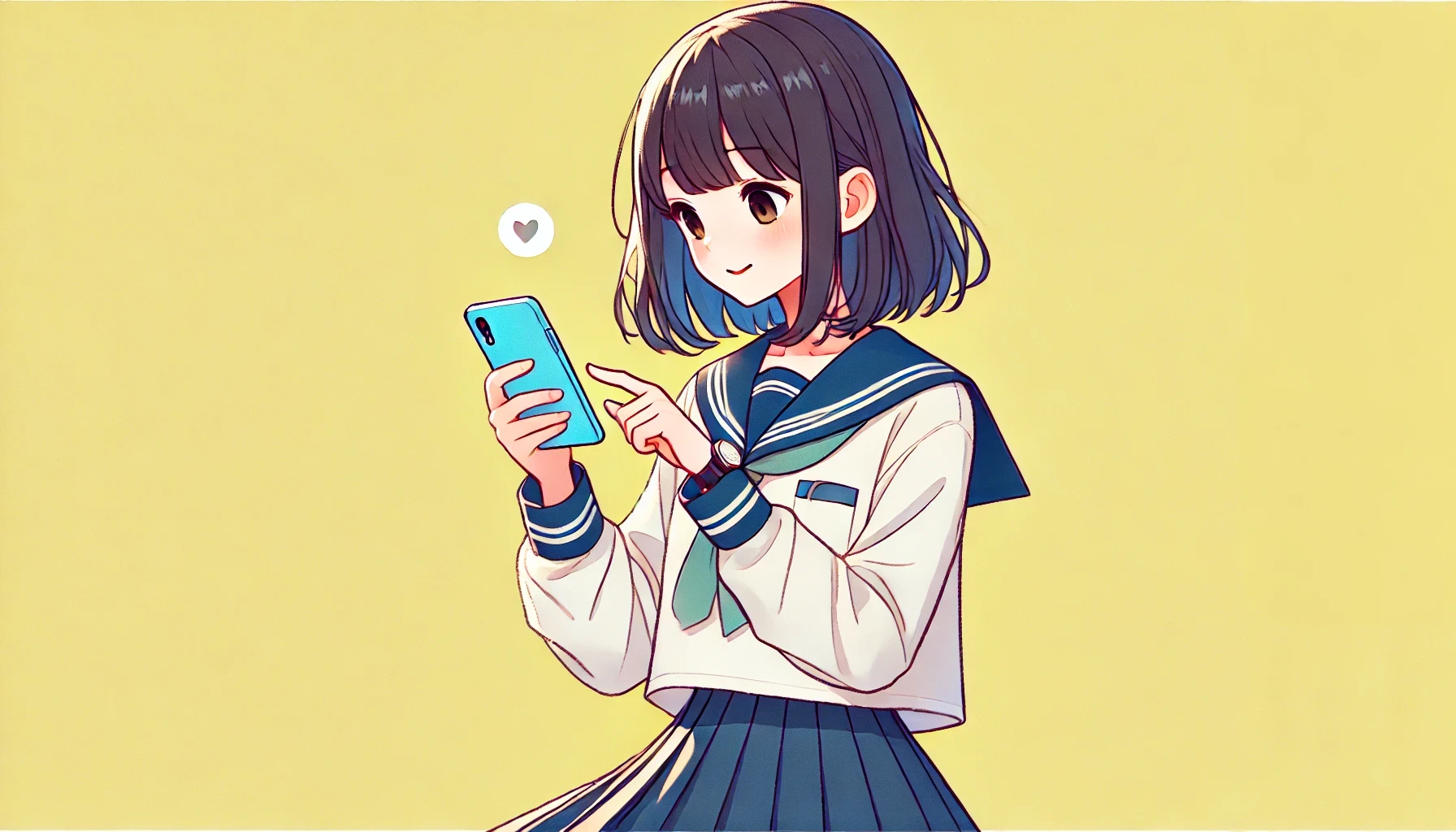 ギフトチャットを使う女子高校生