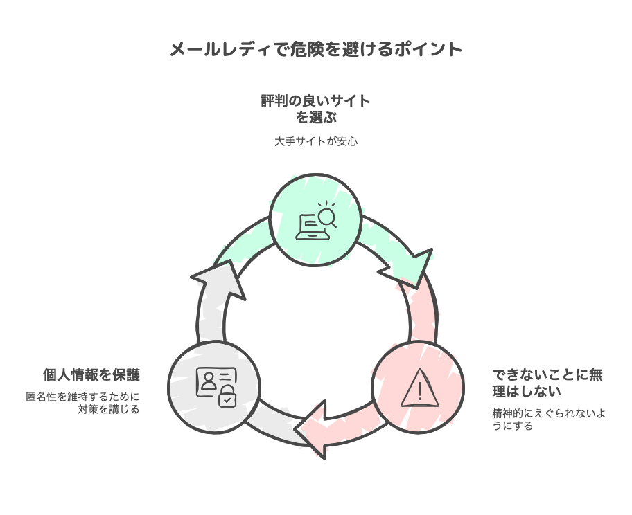 メールレディで危険を避けるポイント