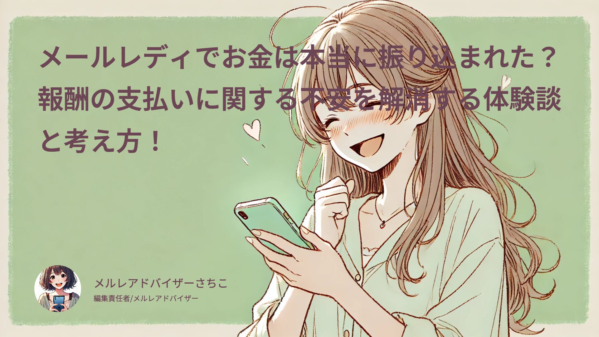 メールレディでお金は本当に振り込まれた？報酬の支払いに関する不安を解消する体験談とチェックシート